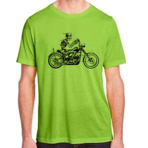 Wo Motorcycle Great Gift Motif Biker Funny Gift Road Trip Freedom Skull Gift Adult ChromaSoft Performance T-Shirt