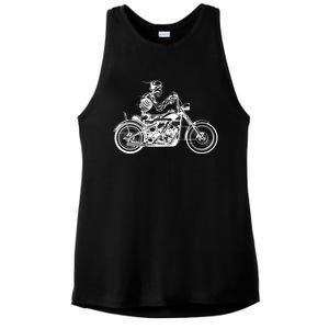 Wo Motorcycle Great Gift Motif Biker Funny Gift Road Trip Freedom Skull Gift Ladies PosiCharge Tri-Blend Wicking Tank