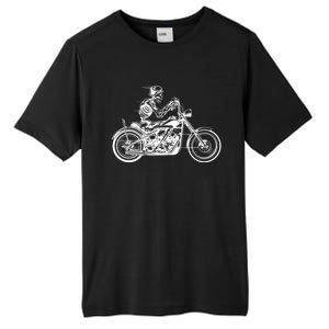 Wo Motorcycle Great Gift Motif Biker Funny Gift Road Trip Freedom Skull Gift Tall Fusion ChromaSoft Performance T-Shirt