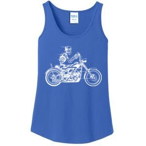 Wo Motorcycle Great Gift Motif Biker Funny Gift Road Trip Freedom Skull Gift Ladies Essential Tank