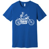 Wo Motorcycle Great Gift Motif Biker Funny Gift Road Trip Freedom Skull Gift Premium T-Shirt