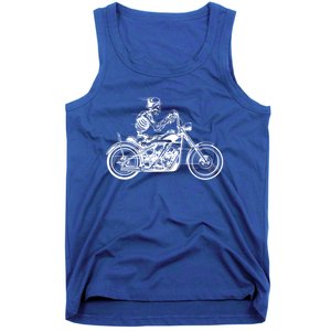 Wo Motorcycle Great Gift Motif Biker Funny Gift Road Trip Freedom Skull Gift Tank Top