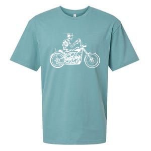 Wo Motorcycle Great Gift Motif Biker Funny Gift Road Trip Freedom Skull Gift Sueded Cloud Jersey T-Shirt