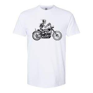 Wo Motorcycle Great Gift Motif Biker Funny Gift Road Trip Freedom Skull Gift Softstyle CVC T-Shirt