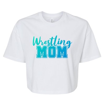 Wrestling Mom Gift Bella+Canvas Jersey Crop Tee