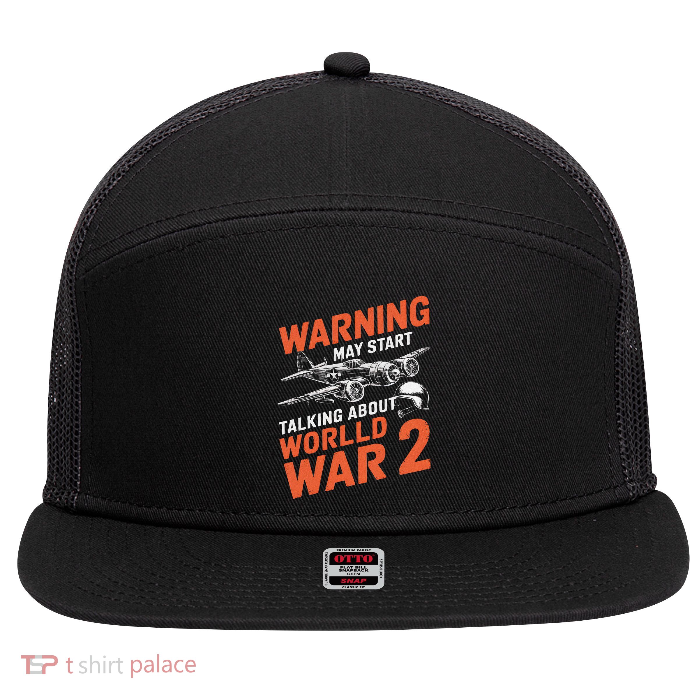 Ww2 Memorabilia Gifts World War 2 Memorabilia Vintage Wwii 7 Panel Mesh Trucker Snapback Hat