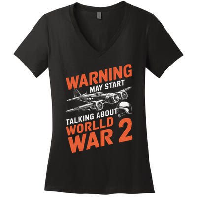 Ww2 Memorabilia Gifts World War 2 Memorabilia Vintage Wwii Women's V-Neck T-Shirt