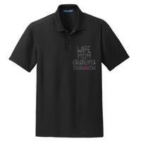 Wife Mom Grandma Survivor Pink Ribbon Breast Cancer Gift Dry Zone Grid Polo