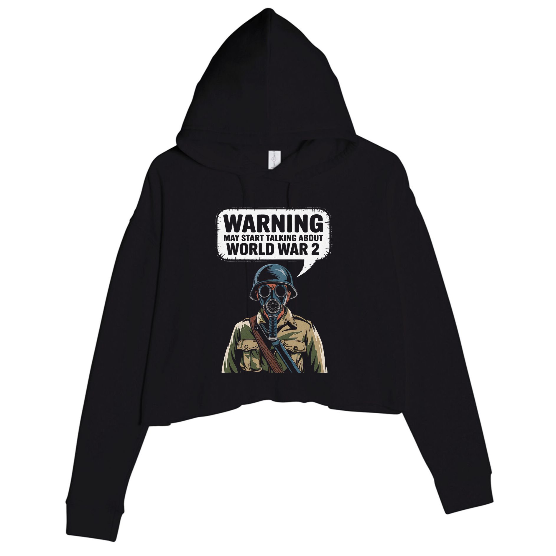 Ww2 Memorabilia Gifts World War 2 Memorabilia Vintage Wwii Crop Fleece Hoodie