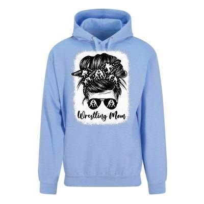 Wrestling Mom Gift Messy Bun Wrestle Wrestler MotherS Day Cool Gift Unisex Surf Hoodie