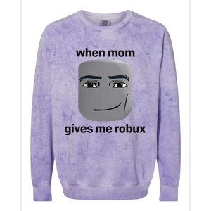 When Mom Gives Me Robux Gaming Culture Gamer Colorblast Crewneck Sweatshirt