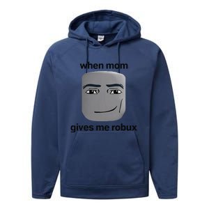 When Mom Gives Me Robux Gaming Culture Gamer Performance Fleece Hoodie