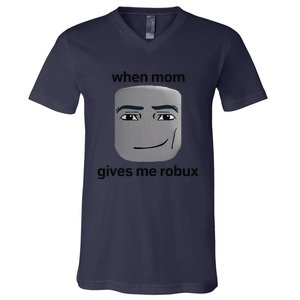 When Mom Gives Me Robux Gaming Culture Gamer V-Neck T-Shirt