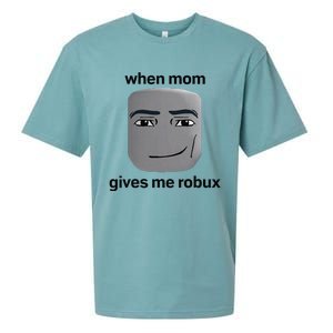 When Mom Gives Me Robux Gaming Culture Gamer Sueded Cloud Jersey T-Shirt