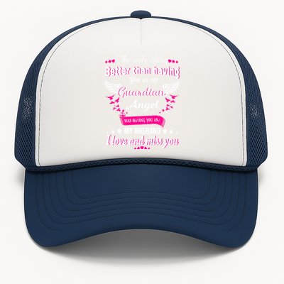 Wifes Moms Grandmas Lost Husband Dad Grandpa Guardian Angel Gift Trucker Hat