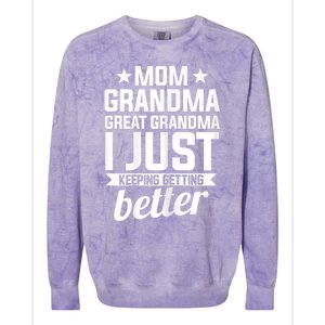 Womens Mom Grandma Great Grandma Mother Colorblast Crewneck Sweatshirt