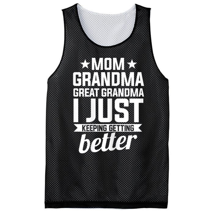 Womens Mom Grandma Great Grandma Mother Mesh Reversible Basketball Jersey Tank