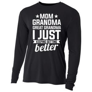 Womens Mom Grandma Great Grandma Mother Cooling Performance Long Sleeve Crew