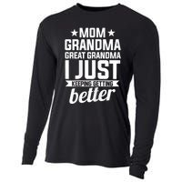 Womens Mom Grandma Great Grandma Mother Cooling Performance Long Sleeve Crew