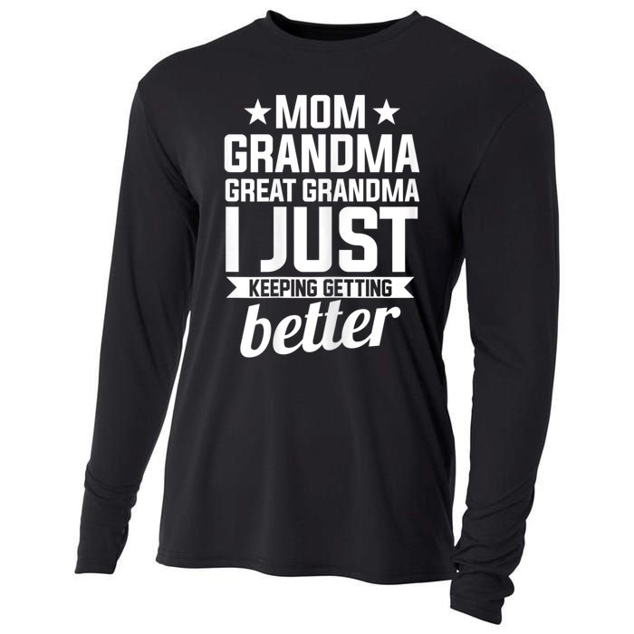 Womens Mom Grandma Great Grandma Mother Cooling Performance Long Sleeve Crew