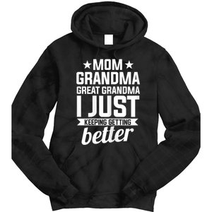 Womens Mom Grandma Great Grandma Mother Tie Dye Hoodie