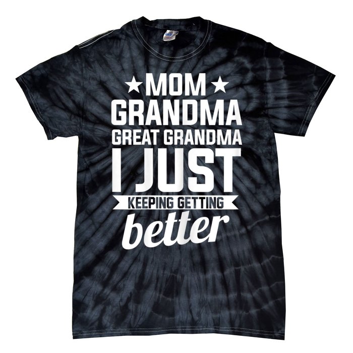 Womens Mom Grandma Great Grandma Mother Tie-Dye T-Shirt