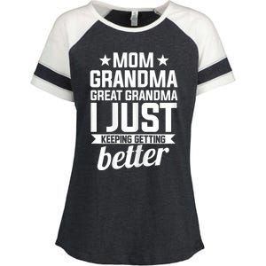 Womens Mom Grandma Great Grandma Mother Enza Ladies Jersey Colorblock Tee