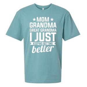 Womens Mom Grandma Great Grandma Mother Sueded Cloud Jersey T-Shirt