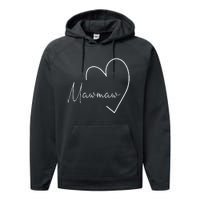 Womens Mawmaw Gift Grandma Christmas Mother's Day Performance Fleece Hoodie