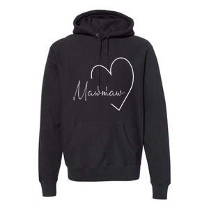 Womens Mawmaw Gift Grandma Christmas Mother's Day Premium Hoodie