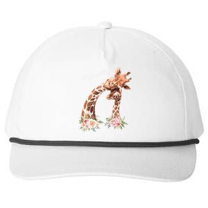 Womens Mama Giraffe Shirts New Mom Mommy Gift For Mothers Day Snapback Five-Panel Rope Hat