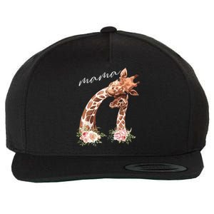 Womens Mama Giraffe Shirts New Mom Mommy Gift For Mothers Day Wool Snapback Cap