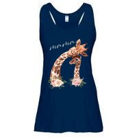 Womens Mama Giraffe Shirts New Mom Mommy Gift For Mothers Day Ladies Essential Flowy Tank