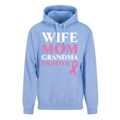 Wife Mom Grandma Fighter Breast Cancer Warrior Cool Gift Unisex Surf Hoodie