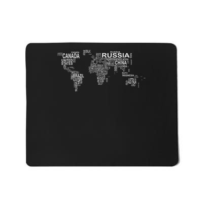 World Map Globe Text Elemen Mousepad