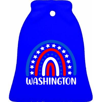 Washington Meaningful Gift I Love Washington Usa Cute Gift Ceramic Bell Ornament