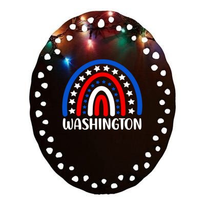 Washington Meaningful Gift I Love Washington Usa Cute Gift Ceramic Oval Ornament