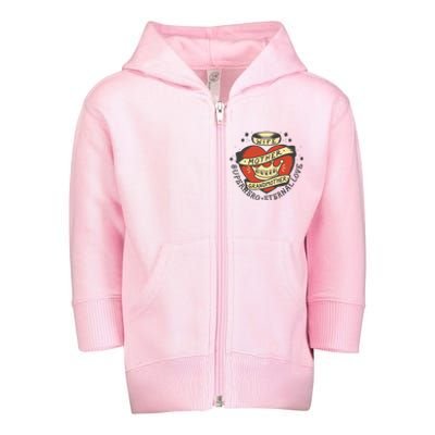 Wife Mother Grandmother Queen Heart Gift Toddler Zip Fleece Hoodie