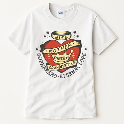 Wife Mother Grandmother Queen Heart Gift Tall T-Shirt