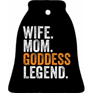 Wife Mom Goddess Legend Funny Occupation Office Ceramic Bell Ornament