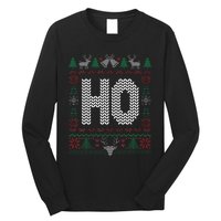 Where My HoS At Ho Matching Couple Christmas Ugly Long Sleeve Shirt