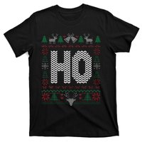 Where My HoS At Ho Matching Couple Christmas Ugly T-Shirt