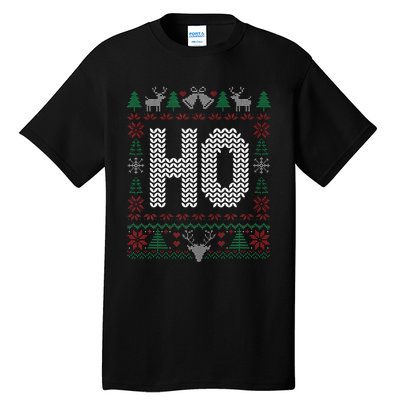 Where My HoS At Ho Matching Couple Christmas Ugly Tall T-Shirt