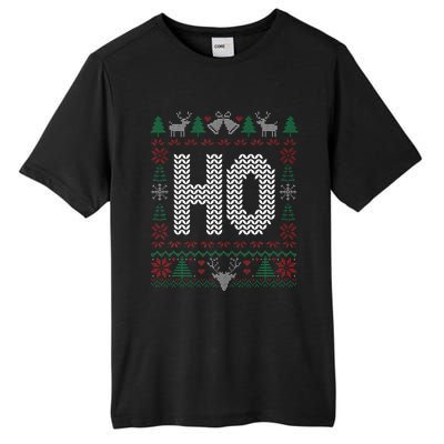 Where My HoS At Ho Matching Couple Christmas Ugly Tall Fusion ChromaSoft Performance T-Shirt