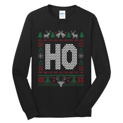 Where My HoS At Ho Matching Couple Christmas Ugly Tall Long Sleeve T-Shirt