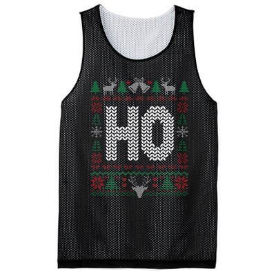 Where My HoS At Ho Matching Couple Christmas Ugly Mesh Reversible Basketball Jersey Tank