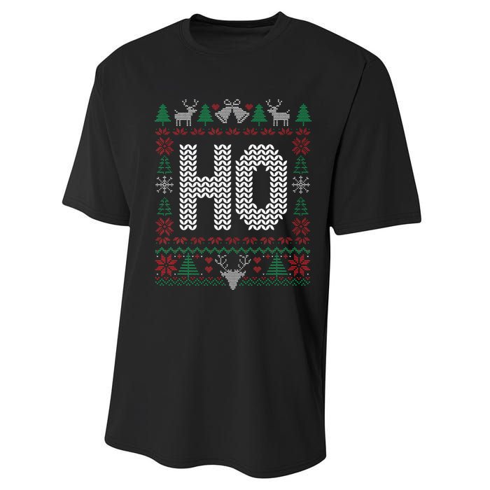 Where My HoS At Ho Matching Couple Christmas Ugly Performance Sprint T-Shirt