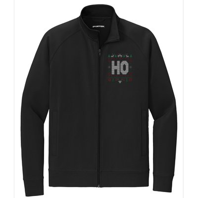 Where My HoS At Ho Matching Couple Christmas Ugly Stretch Full-Zip Cadet Jacket