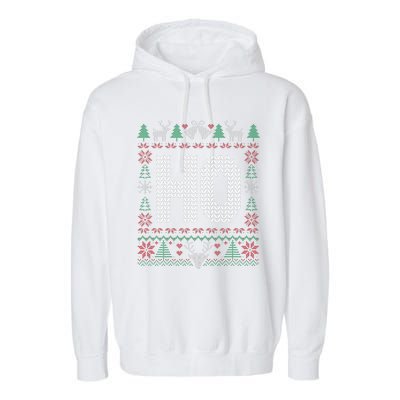 Where My HoS At Ho Matching Couple Christmas Ugly Garment-Dyed Fleece Hoodie