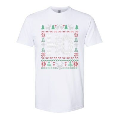 Where My HoS At Ho Matching Couple Christmas Ugly Softstyle CVC T-Shirt